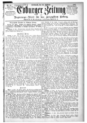 Coburger Zeitung Mittwoch 23. Februar 1887