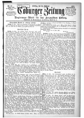 Coburger Zeitung Freitag 25. Februar 1887