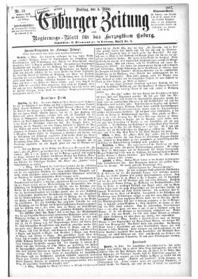 Coburger Zeitung Freitag 4. März 1887