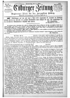 Coburger Zeitung Donnerstag 17. März 1887