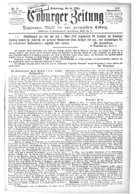 Coburger Zeitung Donnerstag 24. März 1887