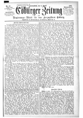 Coburger Zeitung Samstag 9. April 1887