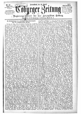 Coburger Zeitung Samstag 23. April 1887