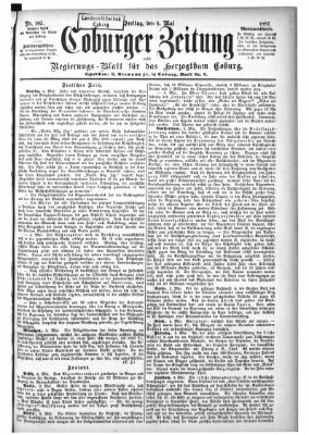 Coburger Zeitung Freitag 6. Mai 1887