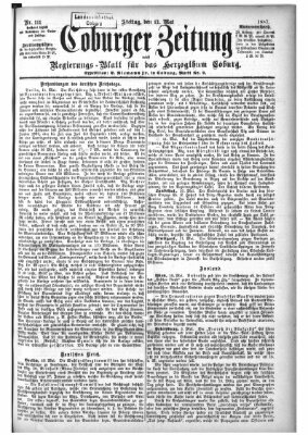 Coburger Zeitung Freitag 13. Mai 1887