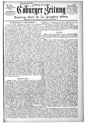 Coburger Zeitung Dienstag 24. Mai 1887