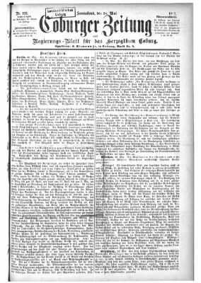 Coburger Zeitung Samstag 28. Mai 1887