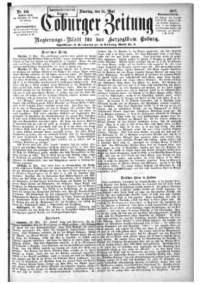 Coburger Zeitung Dienstag 31. Mai 1887