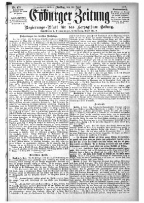 Coburger Zeitung Freitag 10. Juni 1887