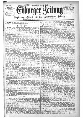 Coburger Zeitung Samstag 11. Juni 1887