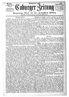 Coburger Zeitung Dienstag 5. Juli 1887