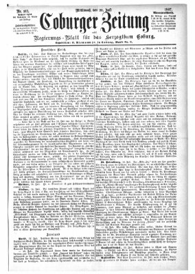 Coburger Zeitung Mittwoch 20. Juli 1887