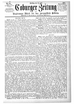 Coburger Zeitung Freitag 29. Juli 1887