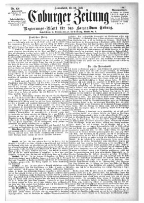 Coburger Zeitung Samstag 30. Juli 1887