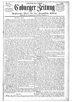 Coburger Zeitung Donnerstag 18. August 1887