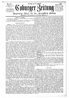 Coburger Zeitung Freitag 19. August 1887