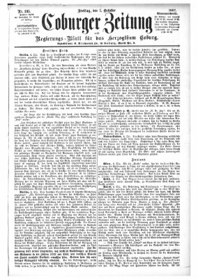 Coburger Zeitung Freitag 7. Oktober 1887