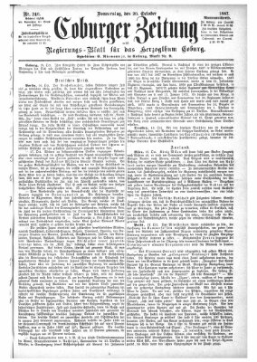 Coburger Zeitung Donnerstag 20. Oktober 1887