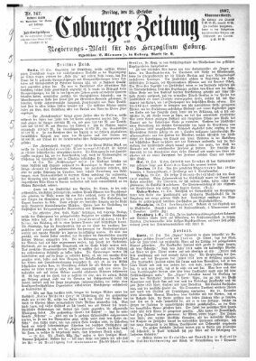 Coburger Zeitung Freitag 21. Oktober 1887