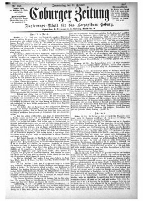 Coburger Zeitung Donnerstag 27. Oktober 1887