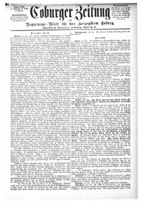 Coburger Zeitung Freitag 28. Oktober 1887