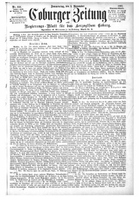 Coburger Zeitung Donnerstag 3. November 1887