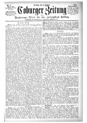 Coburger Zeitung Freitag 6. Januar 1888