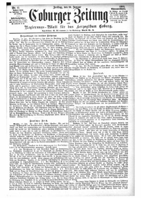 Coburger Zeitung Freitag 20. Januar 1888