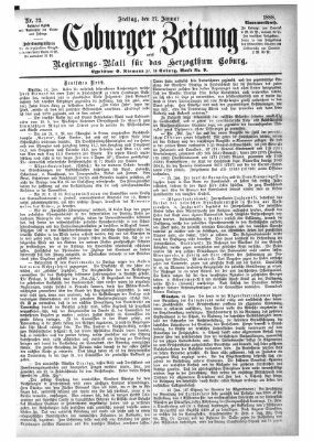 Coburger Zeitung Freitag 27. Januar 1888