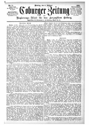 Coburger Zeitung Montag 6. Februar 1888