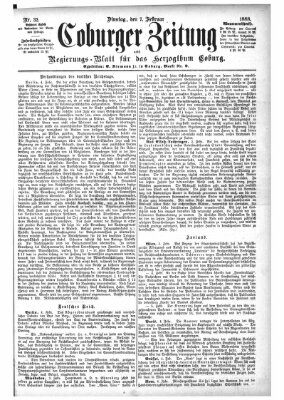 Coburger Zeitung Dienstag 7. Februar 1888