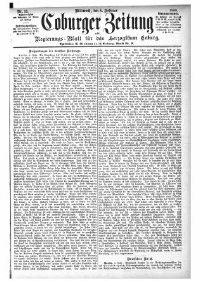 Coburger Zeitung Mittwoch 8. Februar 1888