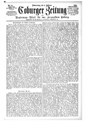 Coburger Zeitung Donnerstag 9. Februar 1888