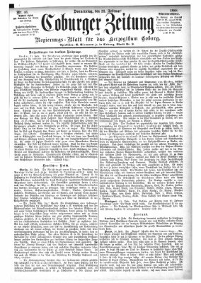 Coburger Zeitung Donnerstag 23. Februar 1888