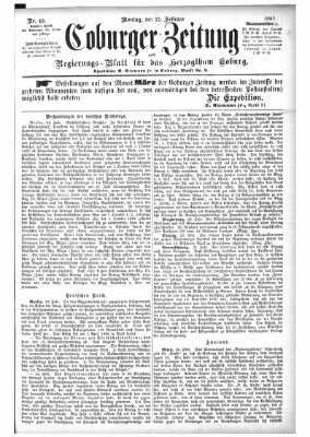 Coburger Zeitung Montag 27. Februar 1888