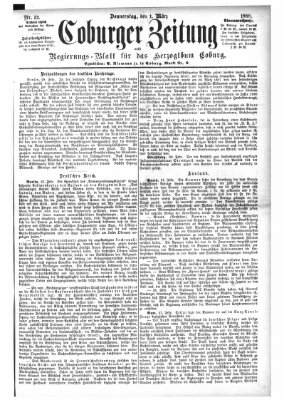 Coburger Zeitung Donnerstag 1. März 1888