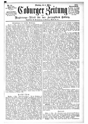 Coburger Zeitung Dienstag 6. März 1888