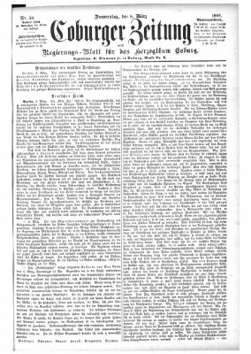 Coburger Zeitung Donnerstag 8. März 1888