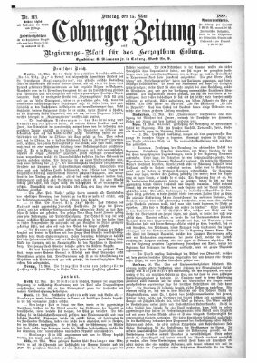 Coburger Zeitung Dienstag 15. Mai 1888