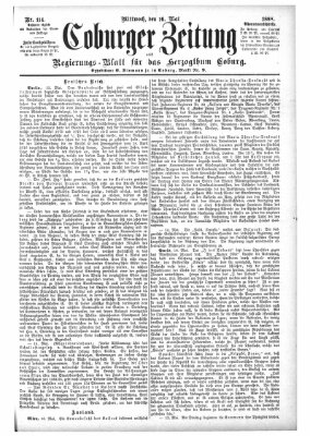 Coburger Zeitung Mittwoch 16. Mai 1888