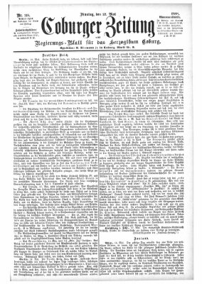 Coburger Zeitung Dienstag 22. Mai 1888