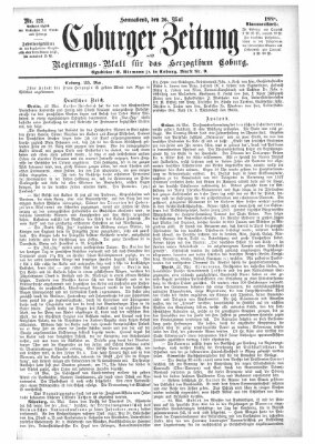 Coburger Zeitung Samstag 26. Mai 1888