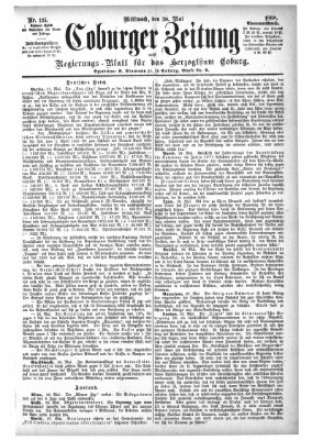 Coburger Zeitung Mittwoch 30. Mai 1888