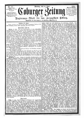 Coburger Zeitung Montag 18. Juni 1888