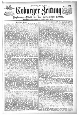 Coburger Zeitung Donnerstag 5. Juli 1888