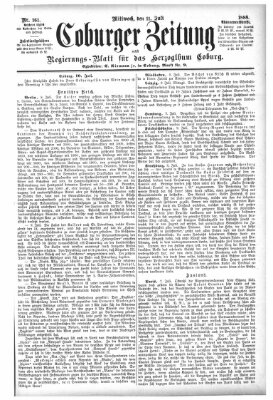 Coburger Zeitung Mittwoch 11. Juli 1888