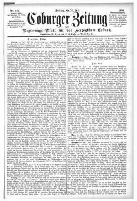 Coburger Zeitung Freitag 27. Juli 1888