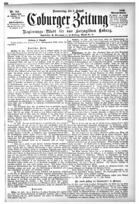 Coburger Zeitung Donnerstag 2. August 1888