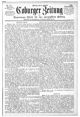 Coburger Zeitung Freitag 3. August 1888
