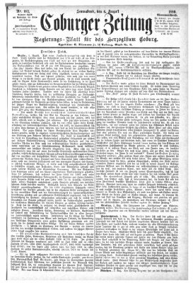 Coburger Zeitung Samstag 4. August 1888